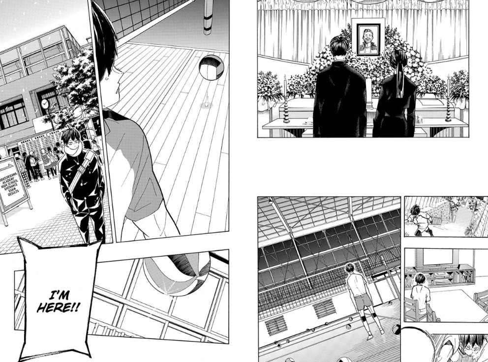 this spread alone speaks to how significant their relationship is and to say its "friendship/rivalry" is honestly cheapening what is actually there. you have kageyama grieving, running, serving, tossing alone, in the actual dark, snow, and coldand suddenly there is a light.