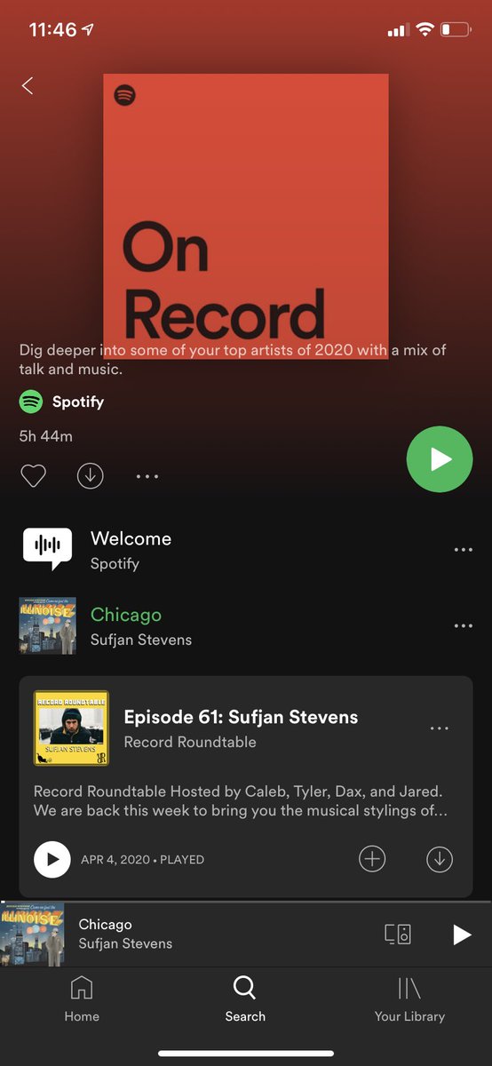 RecordRTpodcast's tweet photo. Someone emailed us and said they enjoyed our #SufjanStevens episode and I asked how they landed on our episode. I guess we’re featured on a #Spotify playlist now? Weird excitement there. https://t.co/FoEWs7z3S9