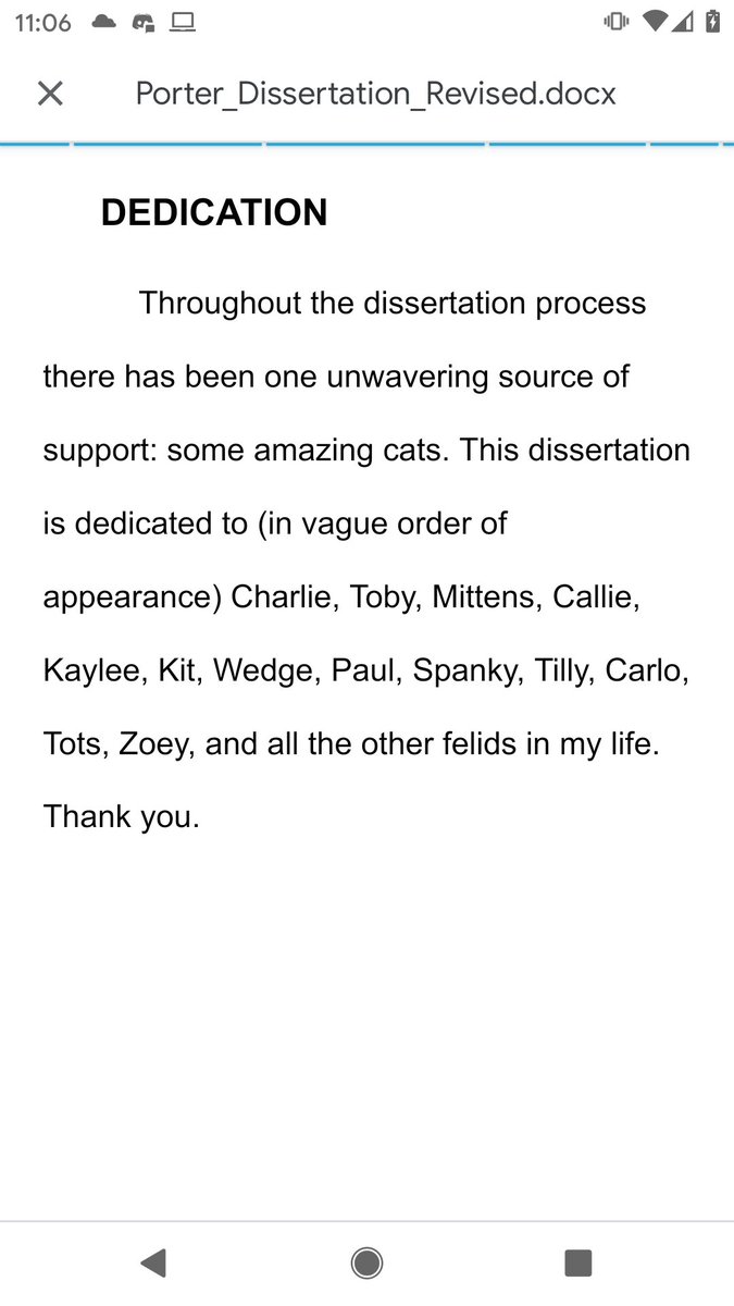 SamScansStuff's tweet photo. Here's my dissertation dedication. Cats are the best. https://t.co/flpb1EoNT7