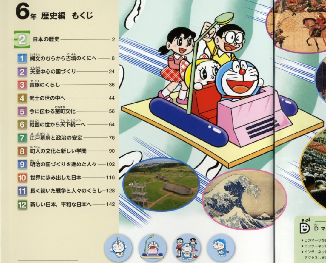 和中 光次 わなか みつじ 今年度から使用されている東京書籍の小6社会も またドラえもんを使っている タイムマシンでこの 教科書を80年前の小学6年生に見せにいったら 幼稚な教科書にびっくり仰天して 日本の将来を憂えるだろう T Co