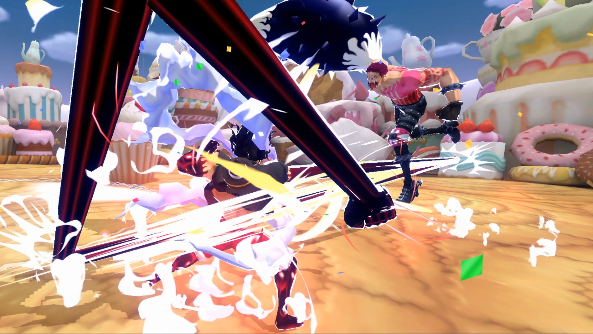 Twitter এ One Piece バウンティラッシュ 公式 バウンティラッシュ 原作再現シリーズ 1000話記念特別企画 名シーンを再現 ホールケーキアイランド編より 大勝負 ルフィの 王蛇 Vsカタクリの 斬 切 餅 オススメ再現は魚人島 みんなも ワンピース