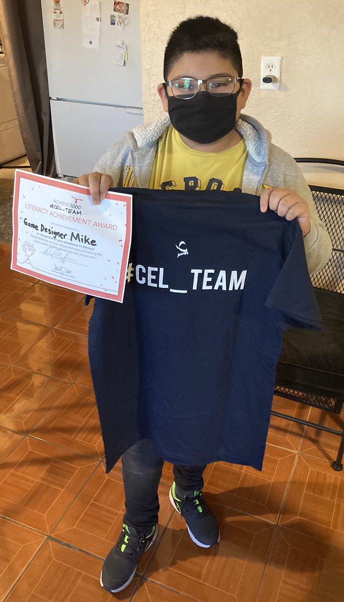 dannyB_WOTS3's tweet photo. #CEL_TEAM IS HERE! Congratulations to Game Designer Mike! He has grown + 70 in Lexile on @Achieve3000! Mid year Achieve3000 assessment, and English content activities proves it ๐ช๐ฝ๐ฅ @Del_Valle_MS is very proud! #OFOD #ELsCAN #ConquerEveryLevel_Team @AmyAlarcon23 @LauraSi75345387 https://t.co/AByLXkTIsN