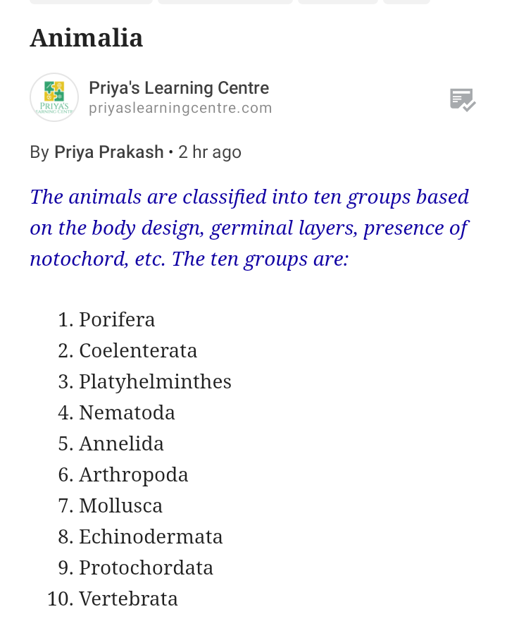 PriyaPrakash11's tweet photo. Read about the different groups of animals and their characteristics 👉 https://t.co/AypIzgllZs
#animalkingdom #animalia #biologynotes #cbse #NCERT #cbseforstudents #CBSE2021 #animalgroups #neet2021 #grade9biology #grade9notes #CBSE2021 #ncertmaterials #ncertsolutions https://t.co/phx9C9E7ZX