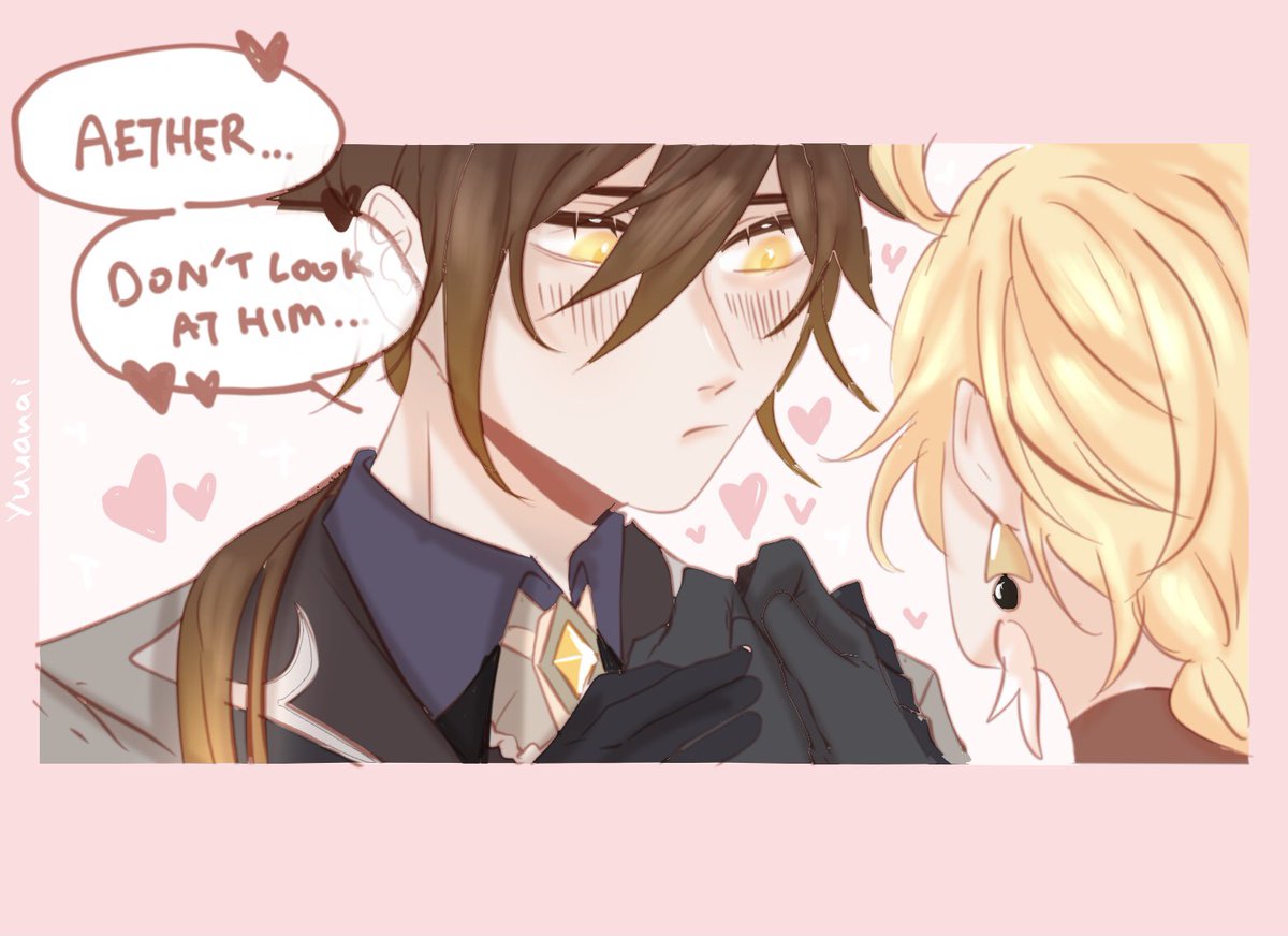 yuuanai's tweet photo. childe and zhongli get turned into seelies 
#GenshinImpact #原神 #Chilither https://t.co/AYcItJDoWB