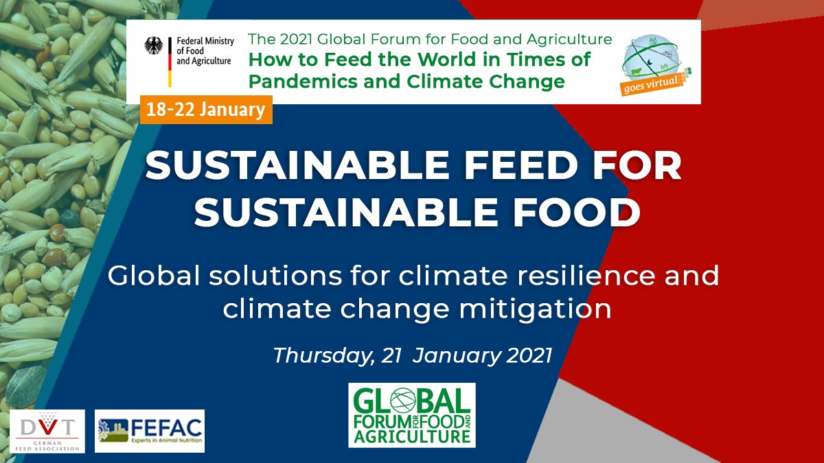 FEFAC (@fefac_eu) on Twitter photo ✏️🗓Thursday, January 21, 3:30 p.m. - 5:00 p.m.
#GFFA | Expert panel discussion on:
Sustainable feed for sustainable food: global solutions for climate resilience and climate protection
Registration👉🏻 gffa-berlin.de/en/registratio…
<a href="/DVTVerband/">DVT Verband</a> ✏️🗓Thursday, January 21, 3:30 p.m. - 5:00 p.m.
#GFFA | Expert panel discussion on:
Sustainable feed for sustainable food: global solutions for climate resilience and climate protection
Registration👉🏻 gffa-berlin.de/en/registratio…
<a href="/DVTVerband/">DVT Verband</a>