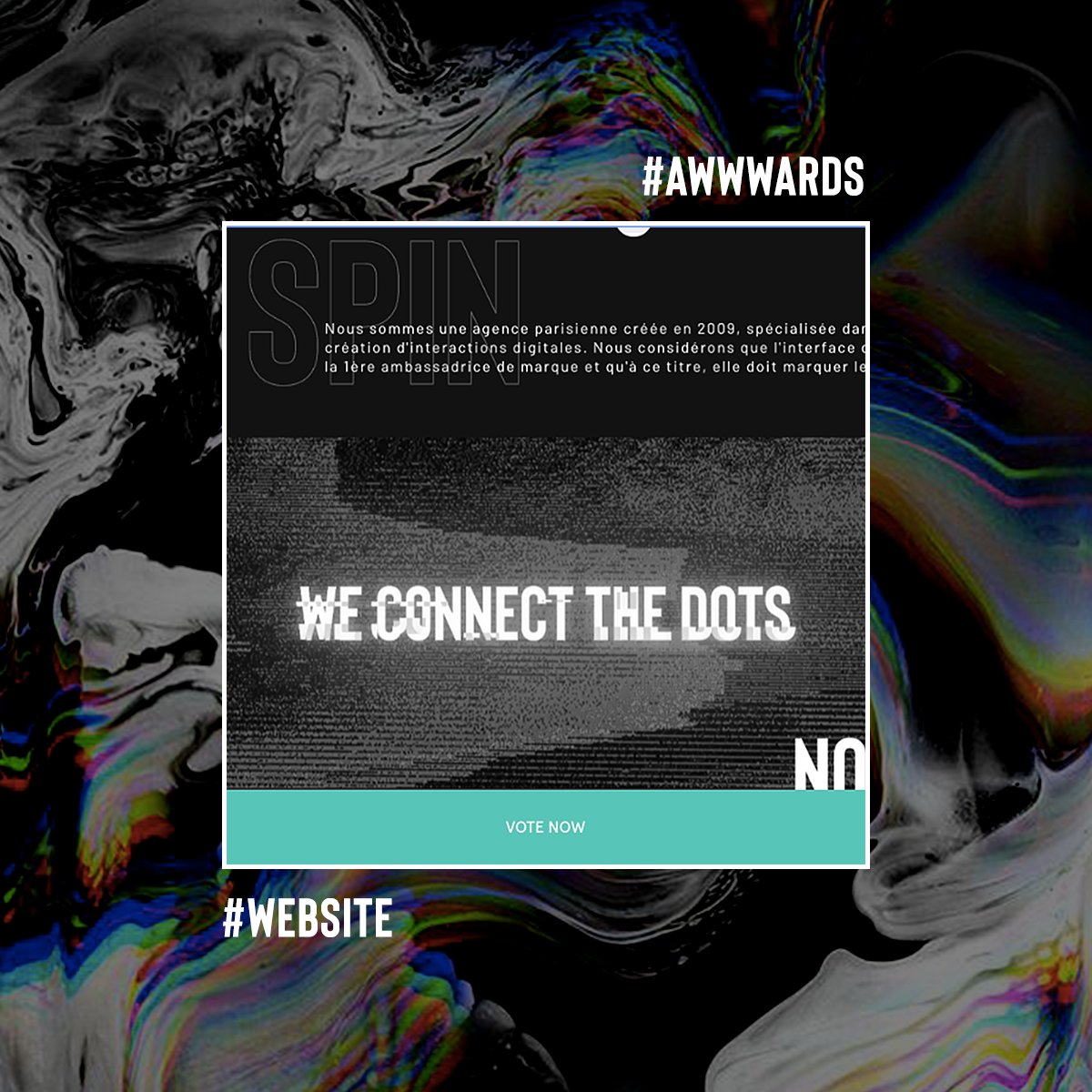 On est très fiers d’être nominé par @AWWWARDS pour notre nouveau site web ! ✨

On a besoin de votre vote dès maintenant et encore quelques jours ! C’est juste ici : awwwards.com/sites/spin-int…  

On compte sur vous !
#awwwards #siteweb #spininteractive