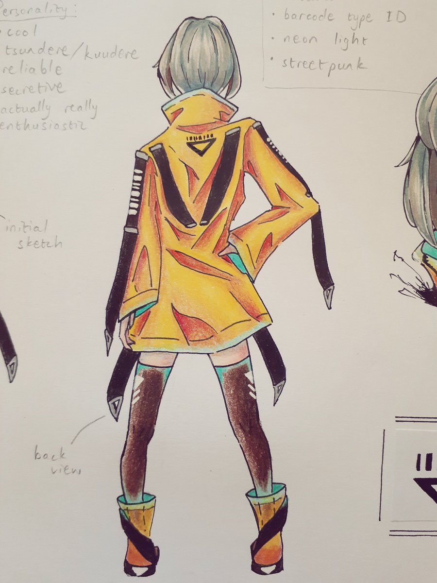 ullamalay's tweet photo. NEW OC || M I K A .
Character board of my original character: Mika
-pen, color pencil
From a futuristic, cyberpunk universe #oc #originalcharacter #original #owncharacter #characterdesign #characterboard #cyberpunk #animedrawing #punkstyle #animegirl #ใคใฉในใ #illust #sketch https://t.co/qXqmxSTGJf