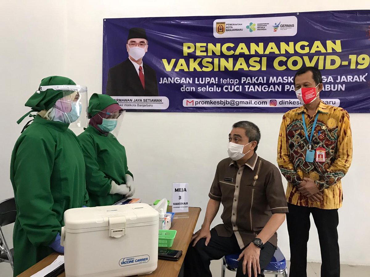 kanalkalimanta1's tweet photo. Wakil Wali Kota Banjarbaru Batal Gagal Divaksin Covid-19, Ini Penjelasannya https://t.co/6cDSiegzMq https://t.co/QgfGc4sd0K