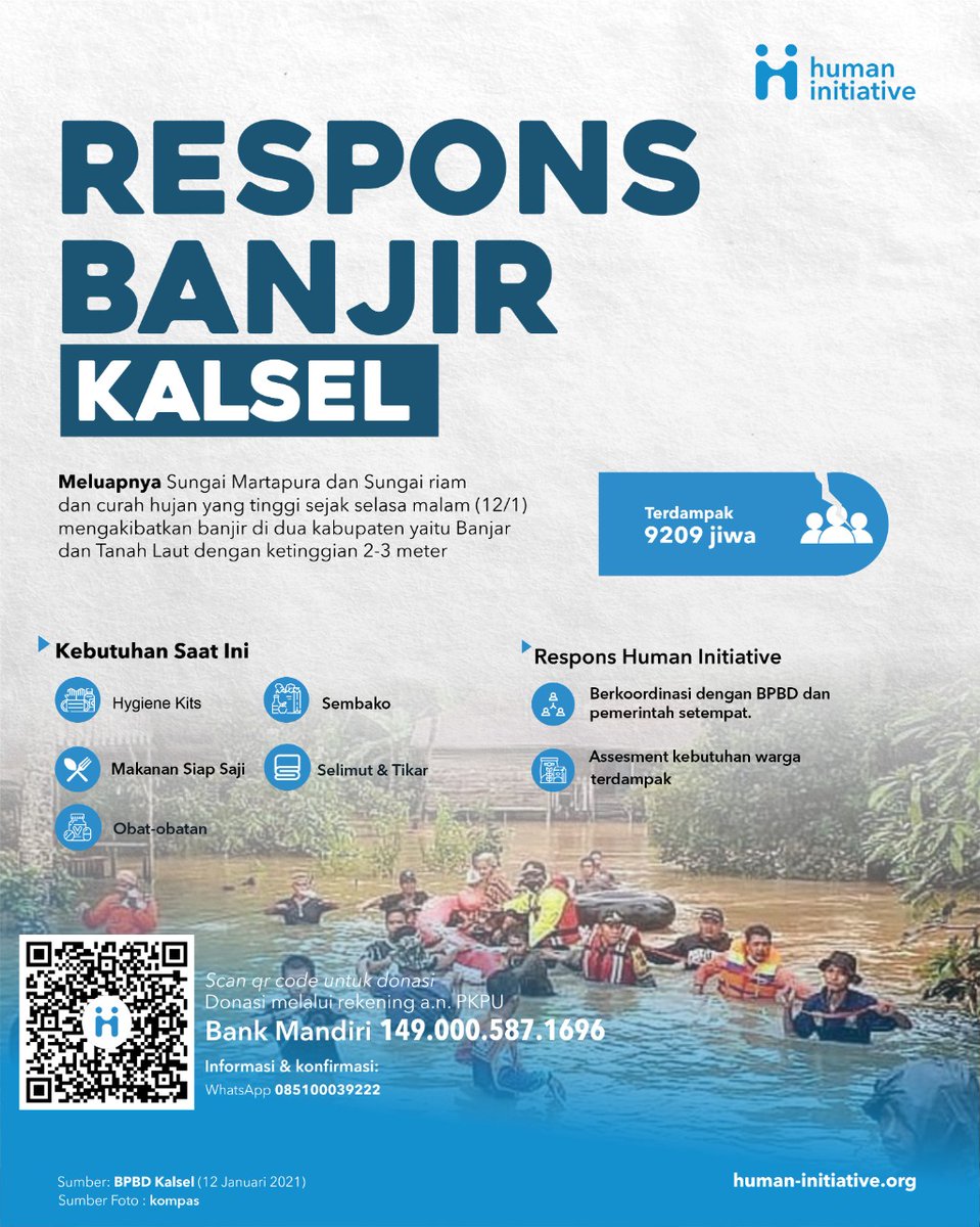 hi_kaltim's tweet photo. Kamu juga bisa bantu cukupi kebutuhan terdampak melalui:⁣⁣
Rek Mandiri a.n PKPU 149.000.587.1696 ⁣⁣

https://t.co/TP31xNeocm ⁣⁣⁣
#banjir #banjirkalsel #kalsel #banjar #prayforkalsel #kalimantan https://t.co/nKWrXreovl