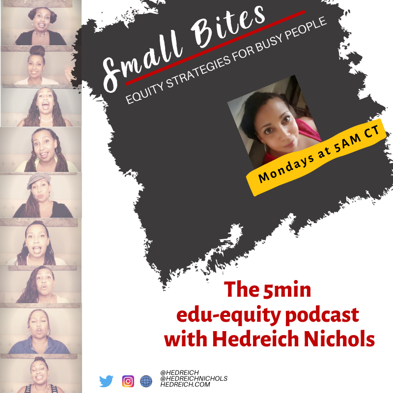 Glad to use my lived experience and pedagogical knowledge to change the world. Introducing, #SmallBites, the podcast. Starting Jan. 18th.

anchor.fm/hedreich

<a href="/oceanteacherD/">A Better Classroom</a> <a href="/LiviaChanL/">Livia Chan, M.Ed</a> 
@mrmakemathsense @lportnoy <a href="/donna_mccance/">Donna M. McCance, M.Ed. ♥️</a> <a href="/kngiordano/">Katelynn Giordano</a> <a href="/mjcraw/">Michael J. Crawford, PhD</a> <a href="/EvoHannan/">Evo Hannan - UK Design Challenge #D4SDGsUK25</a> <a href="/JayBilly2/">Jay Billy</a>