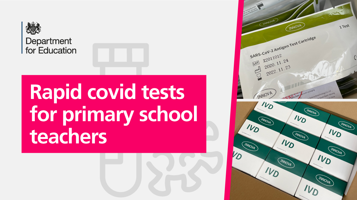 Rapid covid tests for primary school teachers