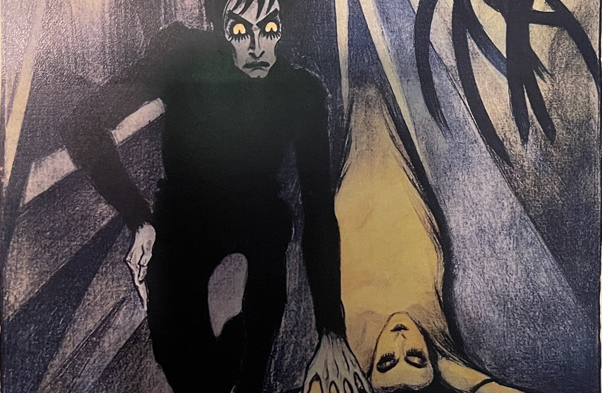 KidsAdhd's tweet photo. 5yo and 7yo saw my “Cabinet of Dr Caligari” poster and asked to watch some. They sat wrapt for the whole thing.

I had NO idea 7yo’s busy brain would last through an entire silent film.

...they now insist I call him Dr Calamari.🙄

#adhdParenting #ND #neurodiverseSquad #teamADHD https://t.co/ceJxtq9cCX