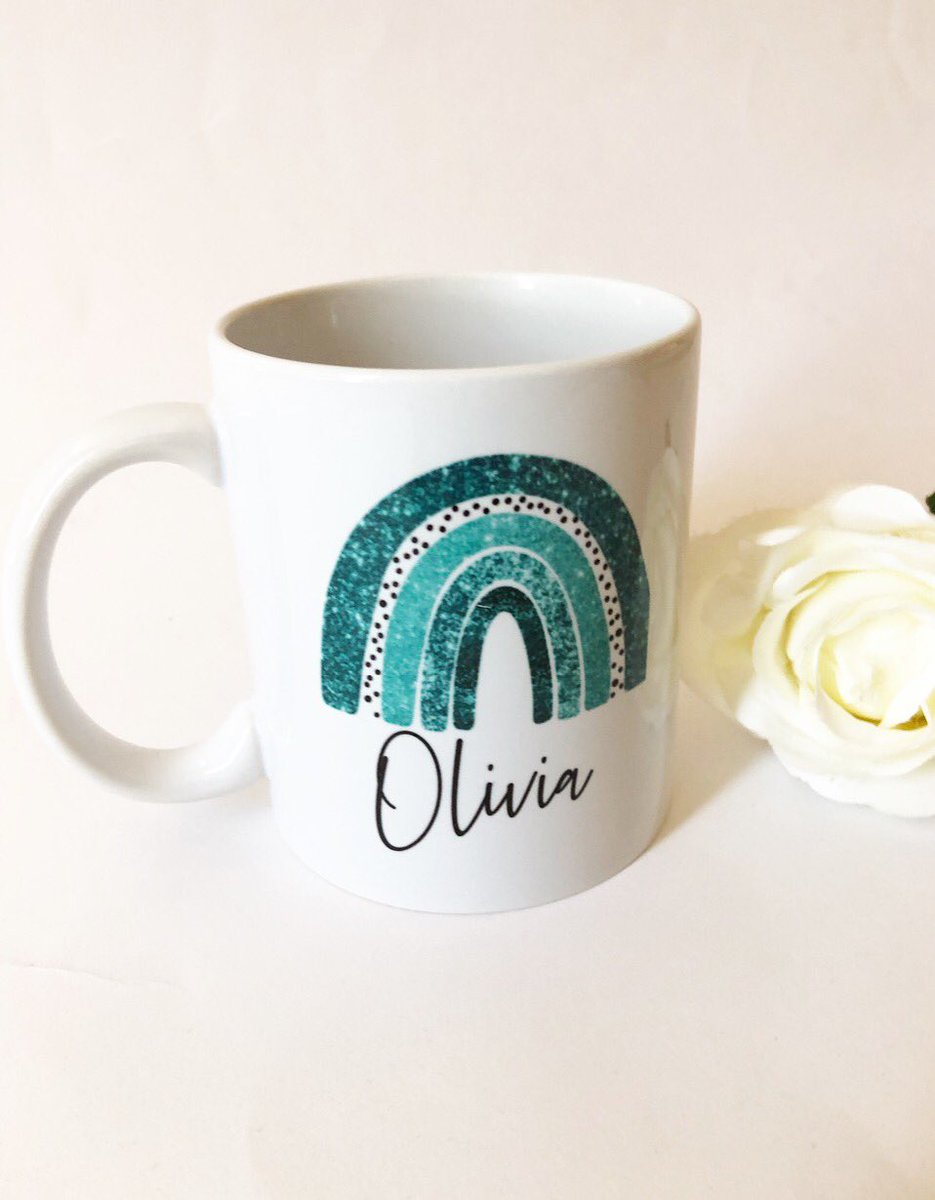 Send a hug to someone with this rainbow name mug it will make a lovely gift this #lockdown 💕🌈Bagsoffavours.Etsy.com #gifts #giftideas  #SmallBusiness #ukearlyhour #earlybiz