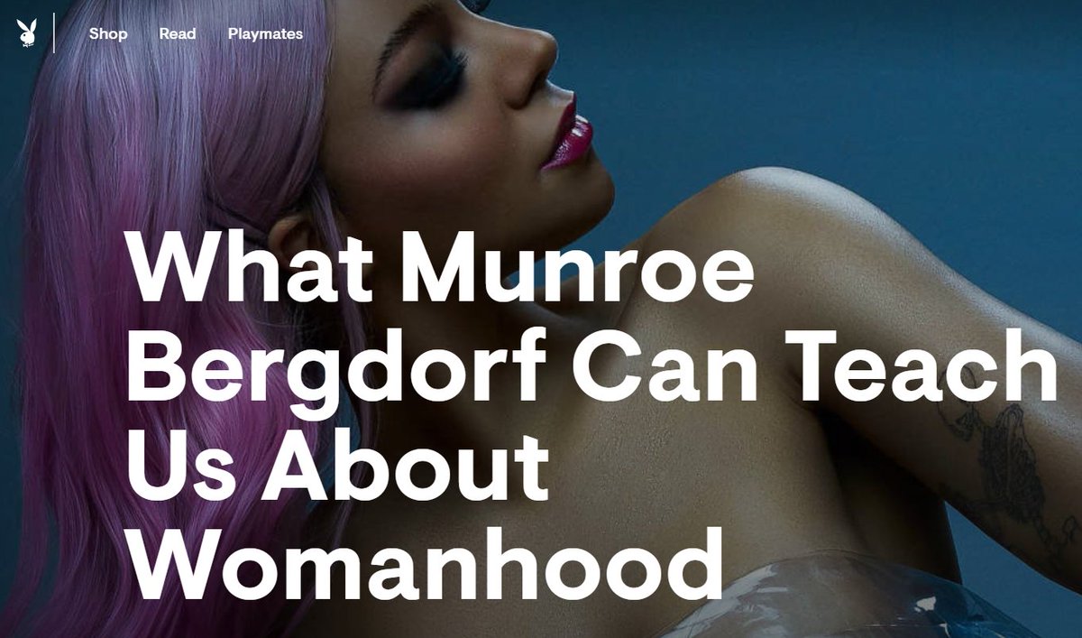 Munroe Bergdorf was in 2019 appointed as Childline's "first LGBT+ campaigner" but days later was dropped.Bergdorf has appeared in Playboy, presented as a model of womanhood for us to aspire to, and advocates for pimps, upholding the view that women are sex objects.