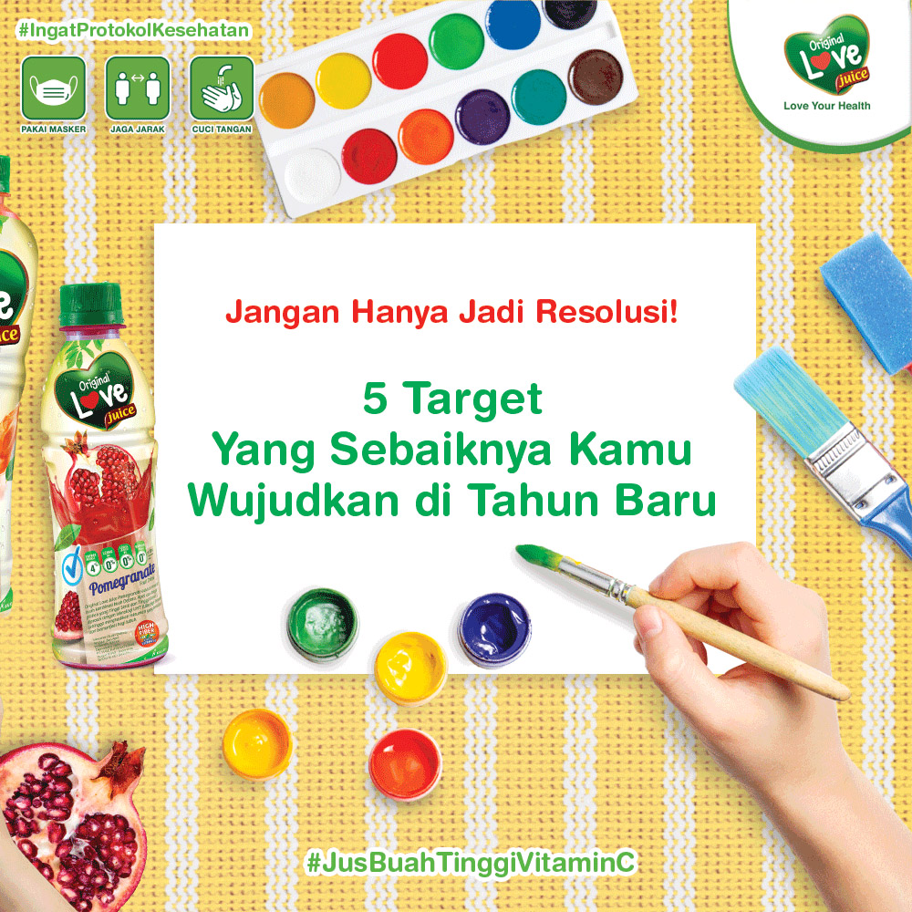 Lovely People, coba share yuk, seberapa banyak resolusi yang sudah kamu buat untuk tahun ini? Satu, dua, atau mungkin lebih dari lima?
Sebenarnya memiliki resolusi itu memang perlu, baik dalam karir, hobi ataupun materi. (1/2)#NewYearList #LoveJuice #JusBuahTinggiVitC https://t.co/DTlRV7fR6k
