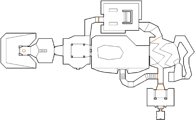 Obvious reference point was E1M1 - Hangar 