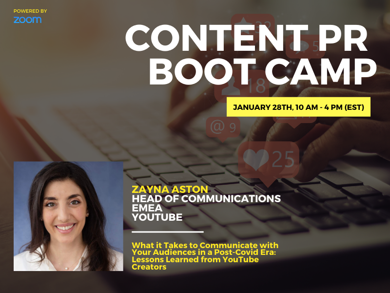 ThePWorld's tweet photo. Don't miss out on the #Content #PR Boot Camp on January 28th.
Reserve your spot today and hear from Zayna Aston, Head of Communications EMEA at YouTube.
For more info visit:
https://t.co/7deiaH38YR
#contentPR #communications #PublicRelations https://t.co/PWAIx3Oe9p
