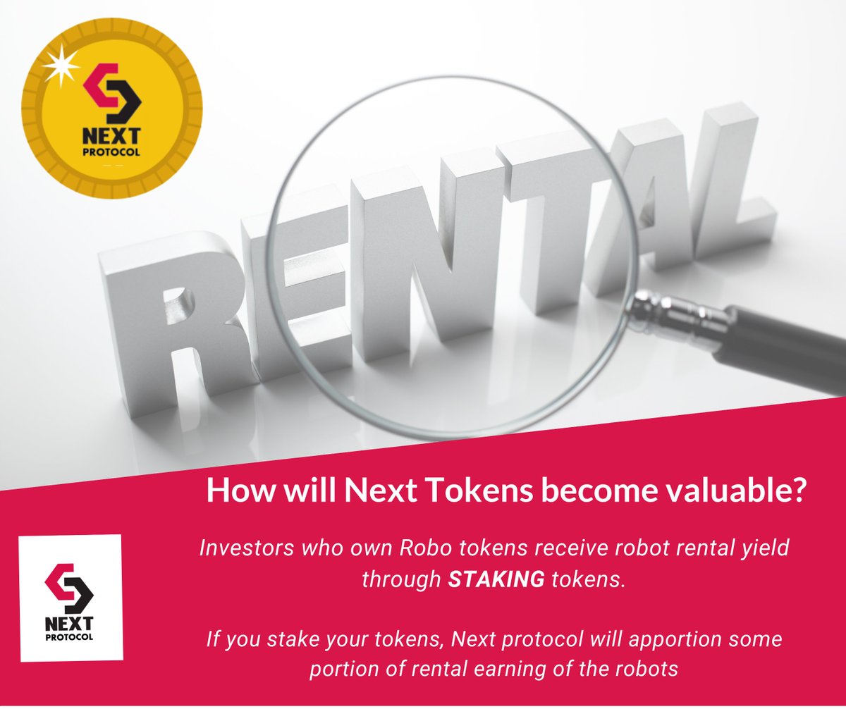 nextibot's tweet image. Robot Rental Yield #nextibot #robotokens #NextProtocol #TokenSale #deliveryBot #blockchain #steribot #Etehreum #AssetToken #DeFi  #DistributedLedger
