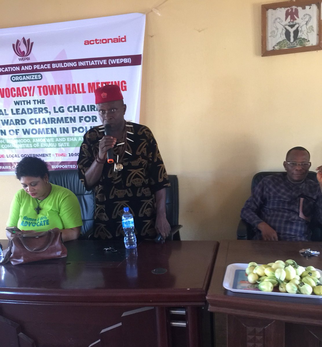 ForRightster's tweet photo. @wepbi89 A traditional ruler in Enugu state speaking on the performance of women leaders in his cabinet. He affirmed that women are more objective and productive leaders and tend to perform more than their male counterparts when elected or appointed into leadership positions https://t.co/hhfaHyygjx