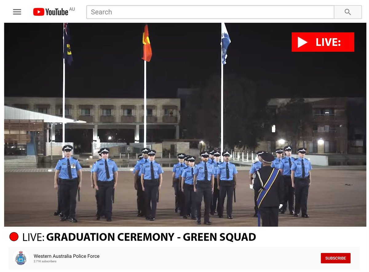 Stay safe, Blue RT @TrueBlueLine: graduation ceremony held at the @WA_Police Academy this evening for Green. Livestream YouTube: youtube.com/watch?v=QgJBzF…

#LetsJoinForces #graduationday