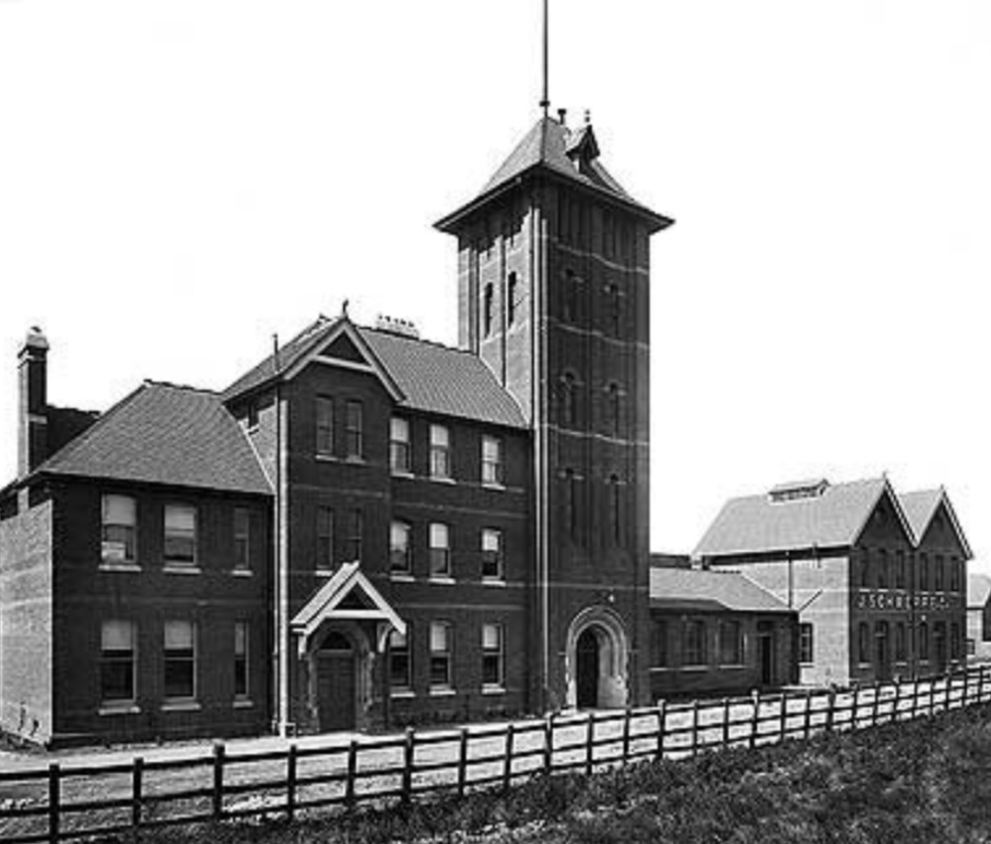 The same tower pictured in the early 1900's.