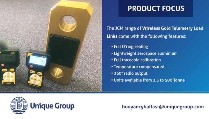 _unique_group's tweet photo. #productfocus: The Wireless Gold Telemetry Load Links from JCM Load Monitoring are the perfect answer to the measurement of tensile #load in the heavy industry.
Find out more: https://t.co/VFOQLvNnZE
#jcm #ballast #loadcells #loadlinks #heavylift #telemetry
#UniqueGroup https://t.co/McybhojzxZ