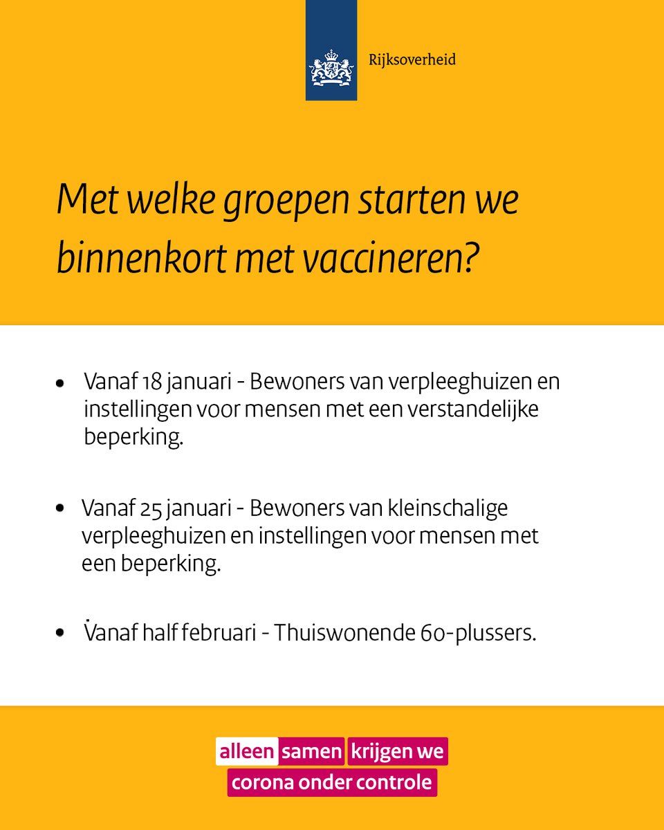 Ministerie Van Vws On Twitter Meer Mensen Worden Binnenkort Gevaccineerd We Volgen Hierin De Vaccinatiestrategie Hoe Snel We Gaan Vaccineren Hangt Af Van De Beschikbaarheid En Levering Van Vaccins Gezondheidsraad Adviseert Of