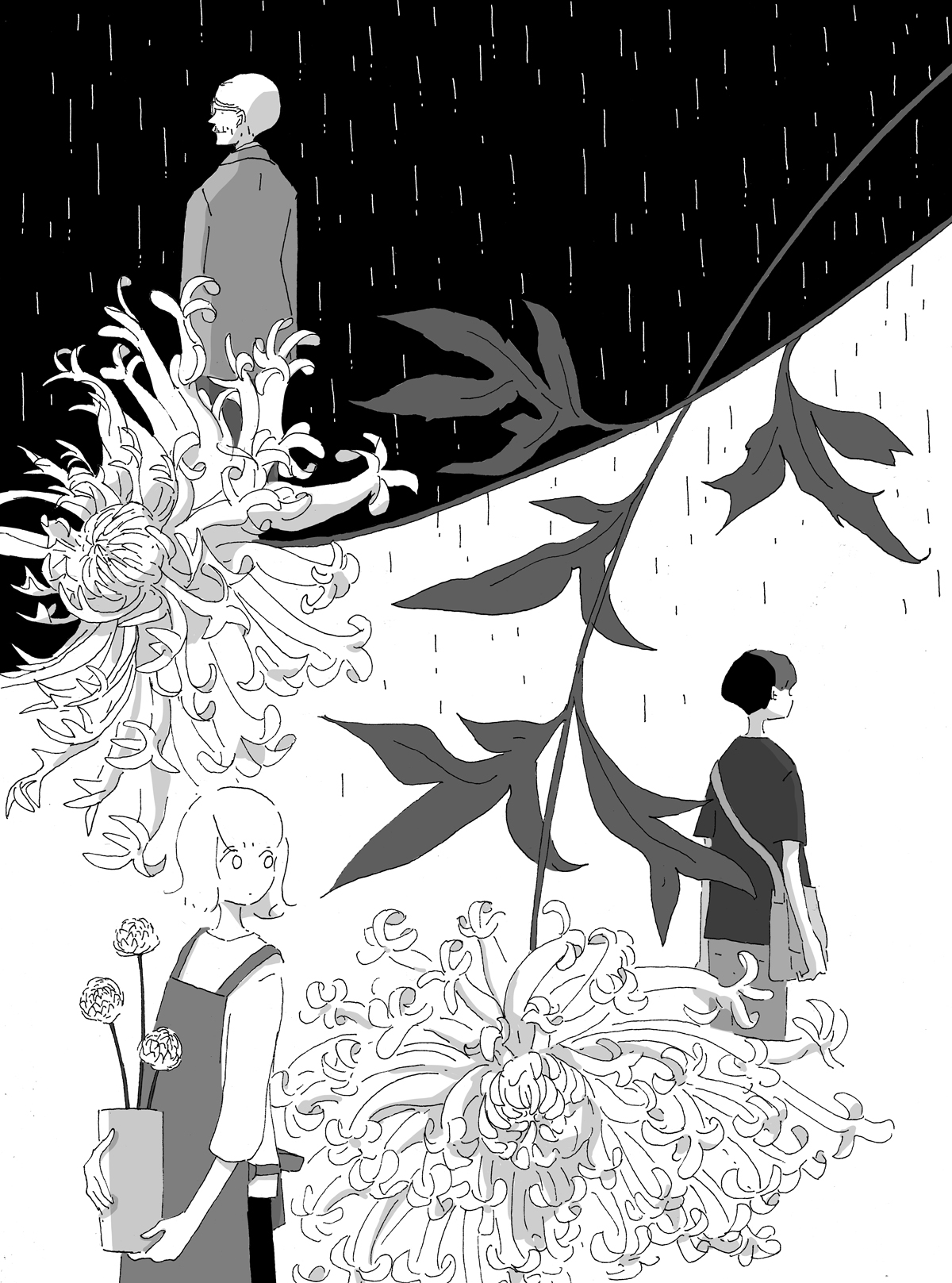 Uzivatel カシワイ Na Twitteru ポプラ社のpr誌 Asta 2月号 花屋さんが言うことには 著 山本幸久さん の扉絵を描かせていただいています 第3回 T Co Aexizl9e9n Twitter