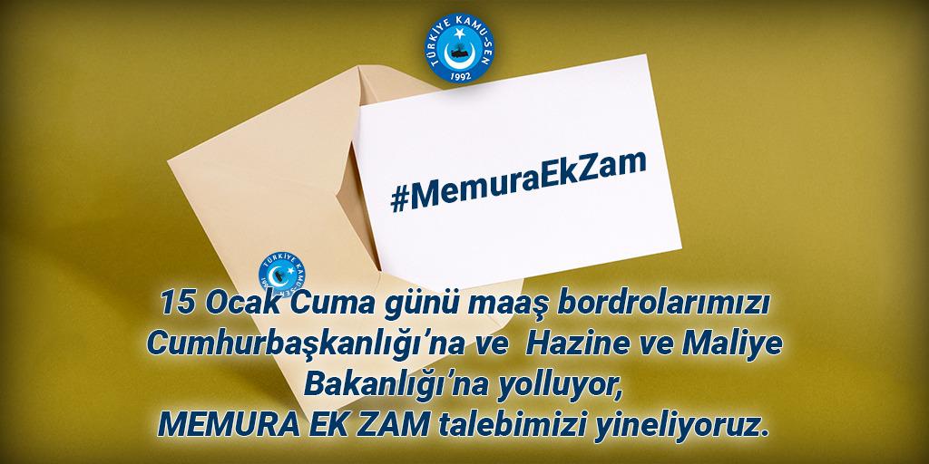 Ek zam talebimizi dile getirmek amacıyla Ankara ve eş zamanlı olarak 81 ilde 15 Ocak Cuma günü PTT şubelerinden mektuplarımızı Cumhurbaşkanlığı ve Hazine ve Maliye Bakanlığı'na gönderiyoruz.<a href="/OnderKahveci/">Önder Kahveci</a> <a href="/Kamu_Sen/">Türkiye Kamu-Sen</a>