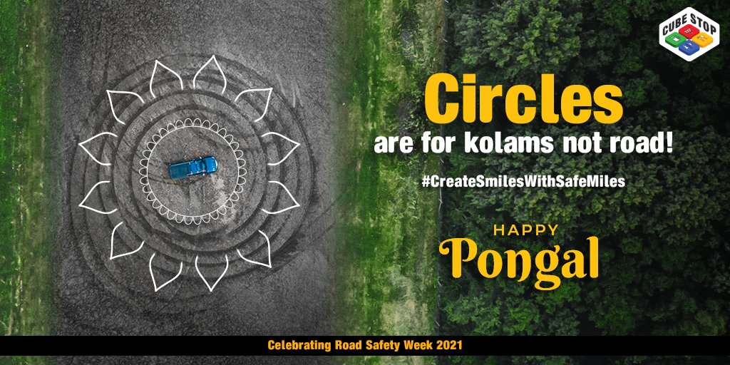 cubestopindia's tweet photo. Kolams on the floor signify beauty and on roads can make you pay a heavy-duty. #HappyPongal!
#CreateSmilesWithSafeMiles #RoadSafetyWeek #travel #cleanestwashrooms #india #experience #cubestop #highwaystop #Foodcourt #highwayrestaurants #shopstop #highwaytravel #MilesIntoSmiles https://t.co/wr4XNawtKD
