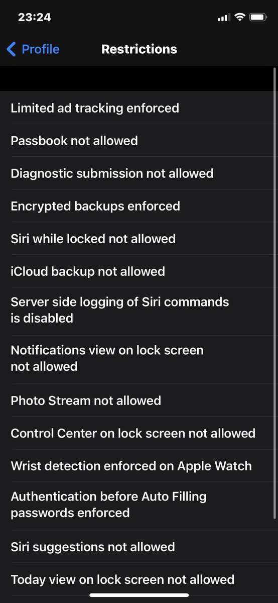 Also, you can’t even request to disable server side logging of Siri commands without putting your phone in supervised mode...