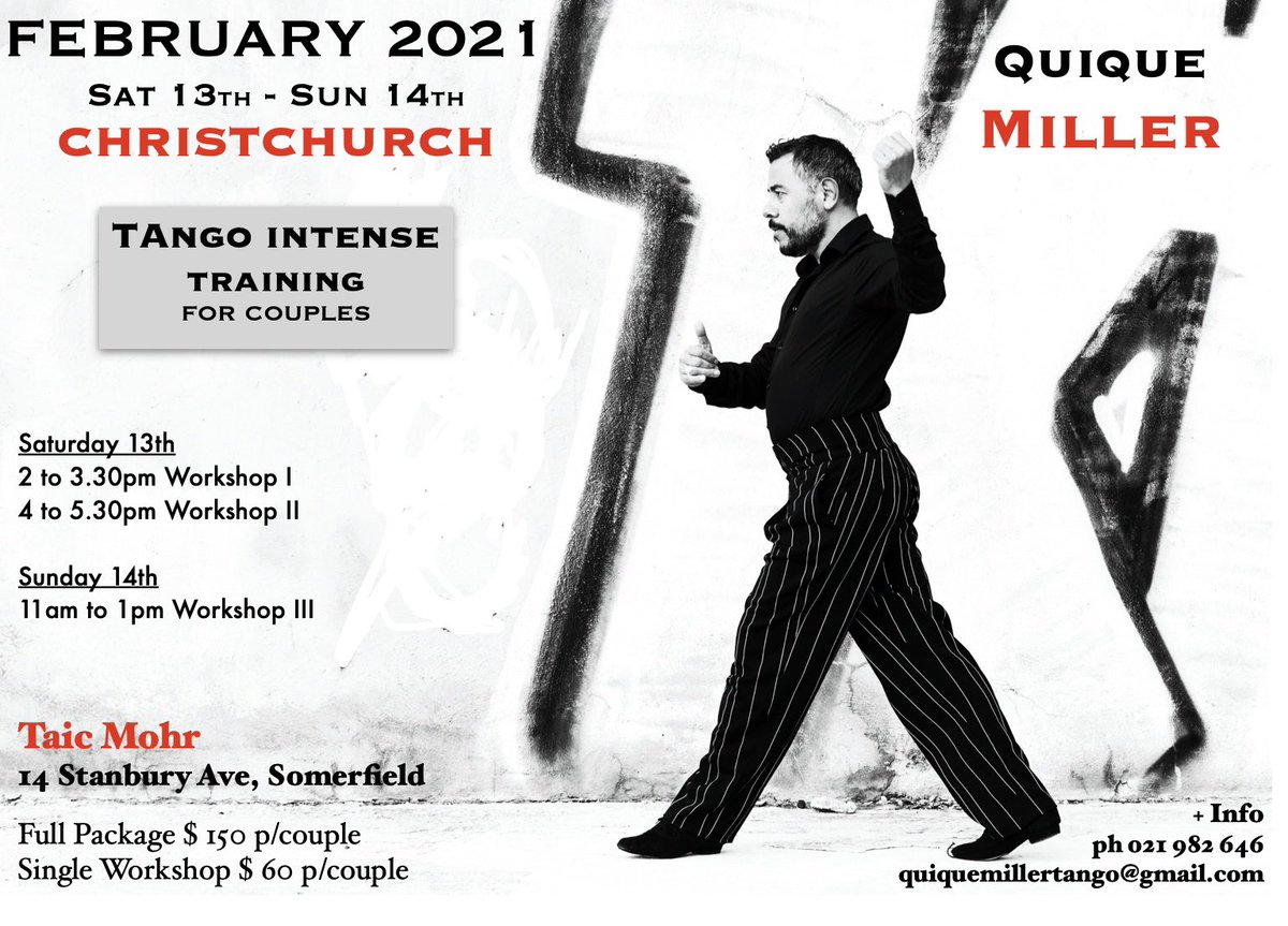 millertango's tweet photo. Tango Weekend #weekend #tango #quiquemiller #tangochristxhurch #NewZealand #kiwilife #dance #dancer https://t.co/RtCYBVkSBQ