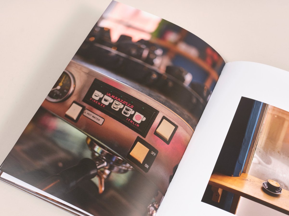 GFSmithpapers's tweet photo. Coffee Shop Series by @saul_studio with photography by Justin Slee. Featuring a Munken Kristall Rough 300gsm cover and Heaven 42 150gsm inner pages, printed by @jump_north. https://t.co/kg379prrd0