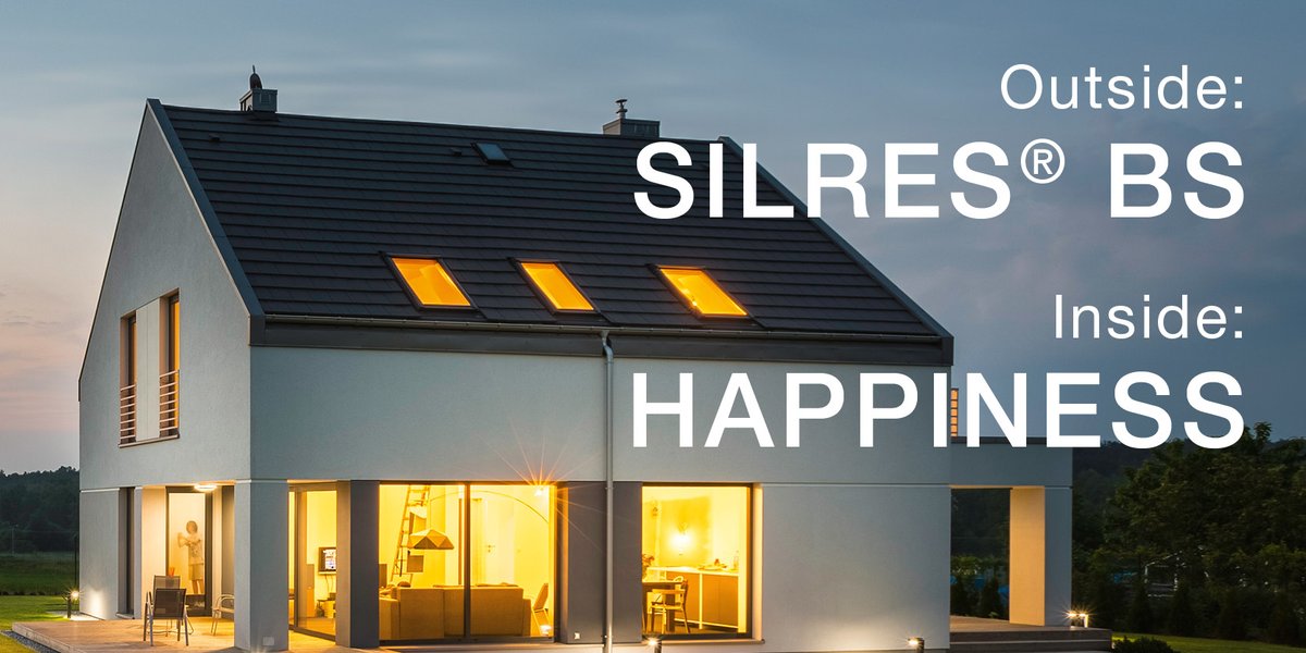 wackerchemie's tweet photo. A house loses about 25% of energy through the outer wall. Coatings based on SILRES® BS are permanently water repellent and ideal for use in external thermal insulation composite systems. Walls stay dry – and costs low. #insulation #SILRES https://t.co/smeeqjs76m https://t.co/zW7FoJ5eKL