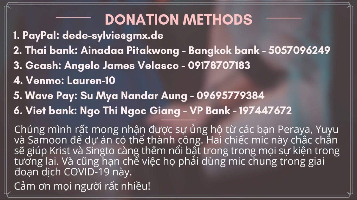 JustSingKristVN's tweet photo. 📆 Donation cho dự án sẽ bắt đầu mở từ từ 04/01/2021 đến 05/03/2021! Các phương thức donate thì các bạn xem trong ảnh 2 nhé ~

📝 Sau khi donate mọi người vui lòng điền form sau để Global YSP tiện đối chiếu nhé: 
https://t.co/Tghbm67QTg

@Global_YSP ♥️ https://t.co/l2RrrsGuPE