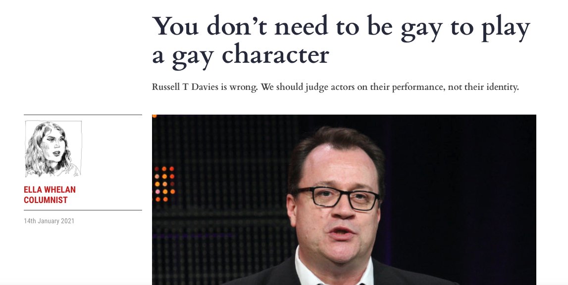 thank u straight woman for deciding who can and can't tell our stories we are in ur debt