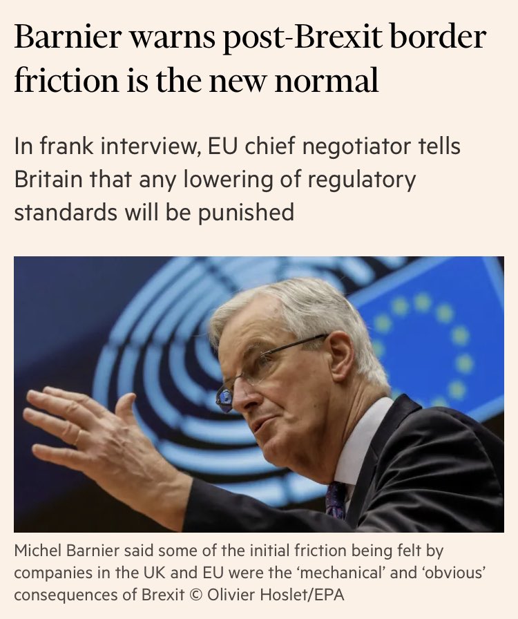 Specifically noting current debate on pesticides, Barnier said that “one ought to be careful . .  there will be consequences in terms of going on exporting without tariff w/o quota to our market”. He warned that goods destined for the EU market had to comply with standards.