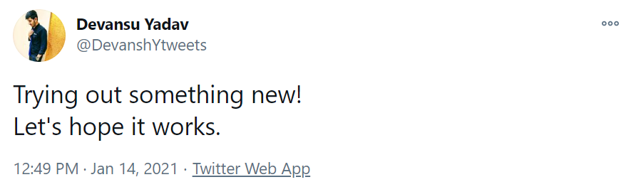 DevanshYtweets's tweet photo. And that's it!!!
You just tweeted using your terminal!!
#learnbydoing #criodo #programming #Linux #terminal https://t.co/fLRttebqWL
