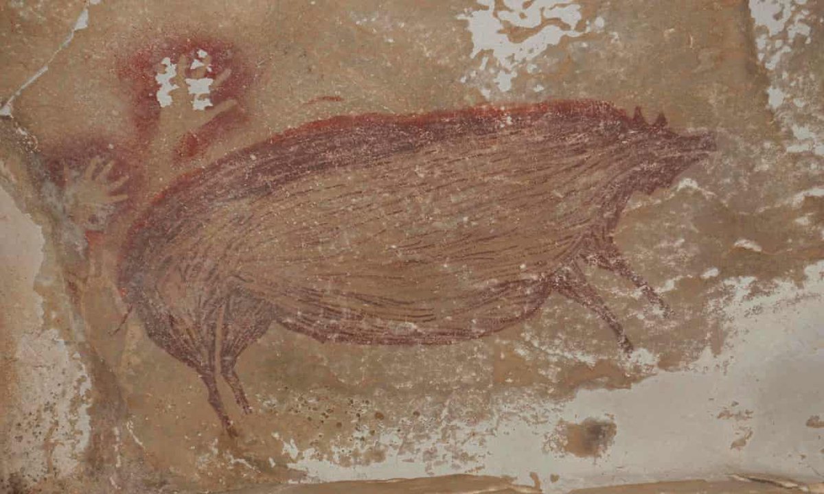 This 45,000-year-old warty pig is now the earliest known art created by our species.  https://bit.ly/3oDyxUZ&nbsp;