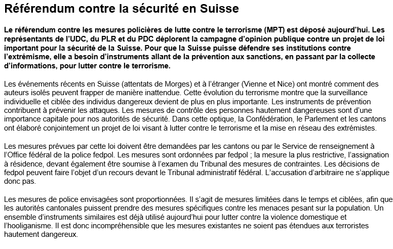 Oui à la sécurité tweet media