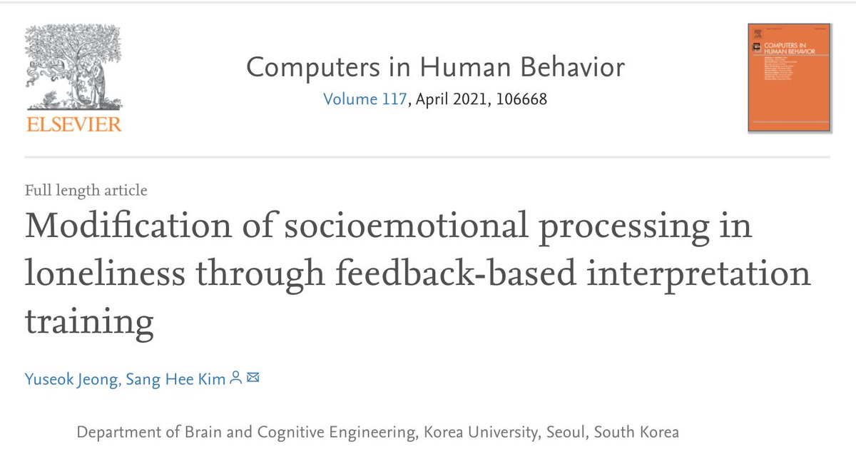 AlexanderJeong_'s tweet photo. Actually, It's my first research paper, published in #ComputersinHumanBehavior
#Research #researchgate
#Loneliness #Socialanxiety #depression #disorder
#Clinical #Psychology #Experimntal #study
#socialcognition #socialemotion #affectiveneuroscience
https://t.co/BpwCSliTwG https://t.co/Jy3qU33uBe