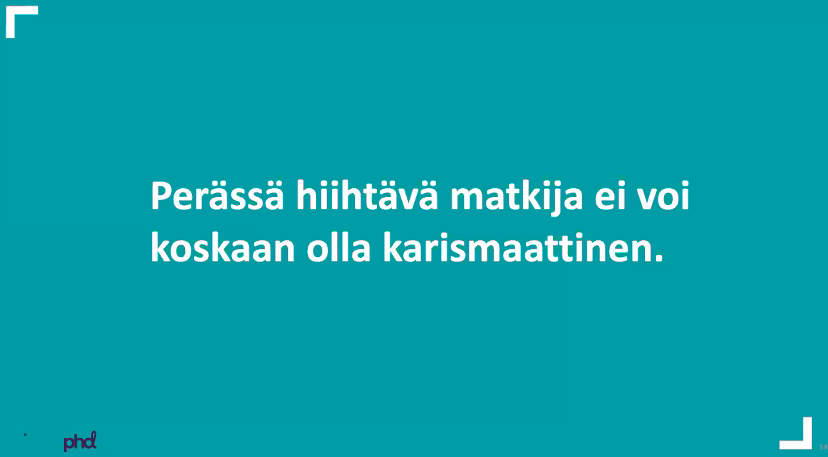 Markkinoinnin ihmiset pelkäävät erottautumista, toteaa <a href="/Janicky/">Jani Halme</a> <a href="/MARKfinland/">Markkinointiliitto</a>’in webinaarissa, jossa teemana oli ”Yrityksen tarinallistaminen”. Yritys voi olla karismaattinen, mutta se vaatii rohkeutta. #markkinointi #viestintä