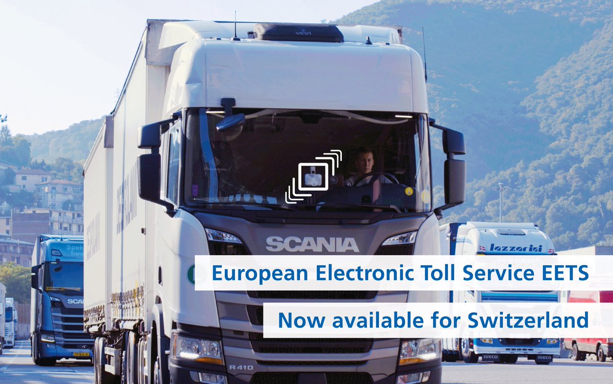 efd_dff's tweet photo. European Electronic Toll Service (EETS) now available for Switzerland 
Video: https://t.co/JRUY78Y0Mm
#DaziT #EETS https://t.co/NENnDxyJtC