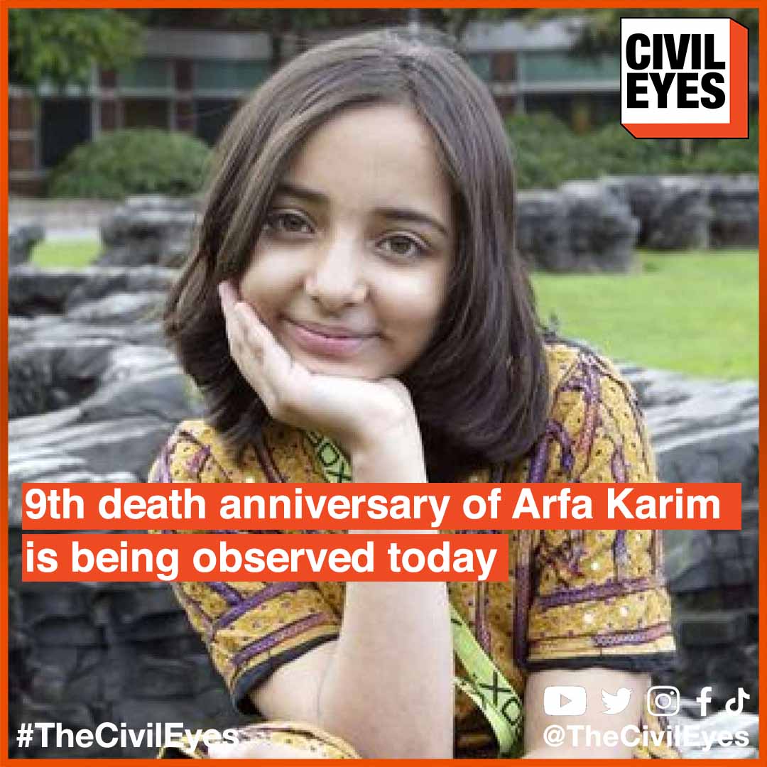 TheCivilEyes's tweet photo. The 9th death anniversary of the youngest #Microsoft Certified Professional #ArfaKarim is being observed today. She became the youngest #MicrosoftCertifiedProfessional in 2004. She was submitted to the #GuinnessBook of World Records for her achievement. #theCivileyes https://t.co/rPSrnxGTIP