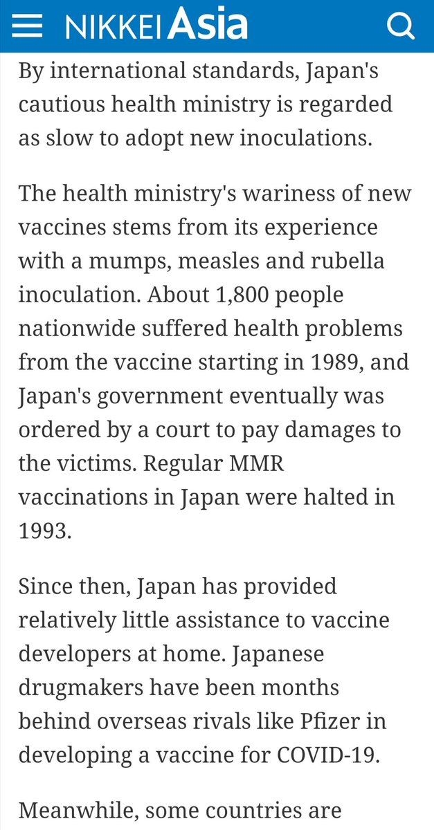 Kementerian kesihatan Jepun dikritik sebagai "slow", bukan oleh media asing ya, tapi oleh Nikkei Asia. Baca sendiri macamana PM Jepun skip kementerian kesihatan & call kedutaan Jepun di AS untuk direct nego dengan Pfizer di sana.  https://asia.nikkei.com/Spotlight/Coronavirus/How-Japan-s-PM-bypassed-health-ministry-to-secure-Pfizer-vaccine