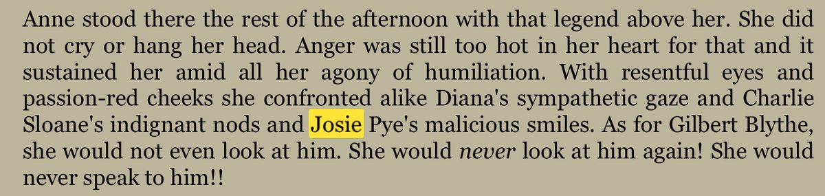 But she was of course as malicious as we know her (see here her reaction to Anne’s punishment, compare for example Tillie’s reaction in previous thread) #renewannewithane