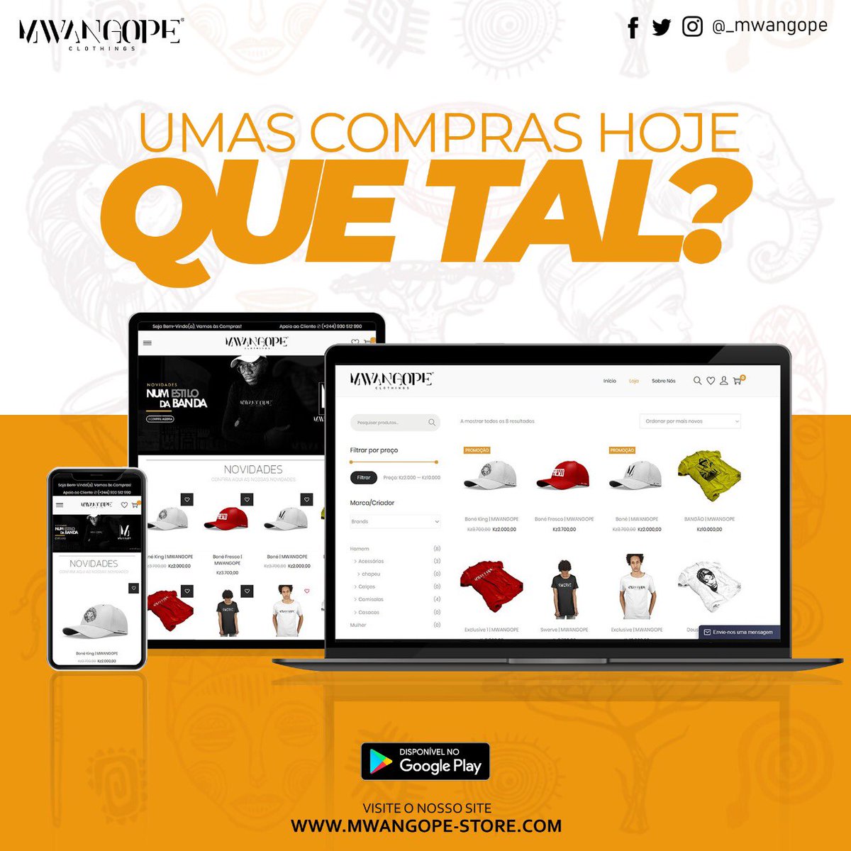 _mwangope's tweet photo. Então? Já visitou a nossa loja hoje? 
FORMOU COMPRAS HOJE?🛍🛒

Visite a nossa loja, temos tudo para o seu swag: https://t.co/97GdB1Ukac https://t.co/EdIKB4Zsfq