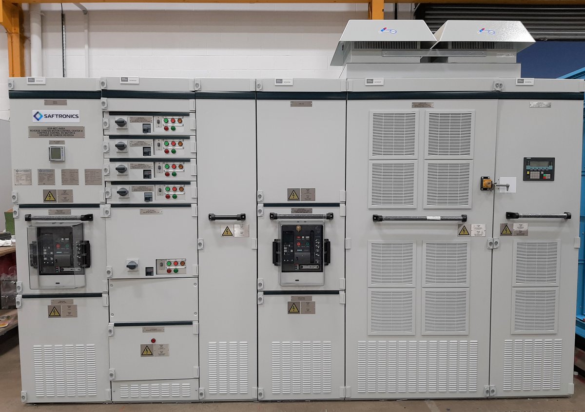 SaftronicsLtd's tweet photo. Our latest project for the #oil&amp;gas sector, this IEC specified MCC has  Profinet Simocodes and a 600kW Siemens G130 VFD main drive bolted on the end, to read more about our projects visit  https://t.co/4gZZUss1vS https://t.co/kkgRStyQui
