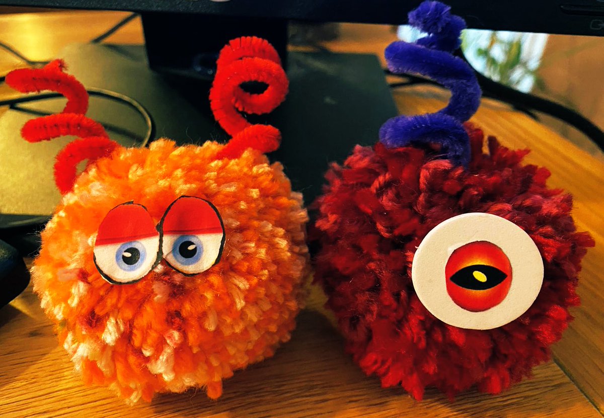 MisFranklin's tweet photo. Some brilliant creations from Ms Alani’s Yarn Club yesterday. Don’t forget to make time to step away from your devices and do something different. #newmascot #teamgreen #franklinschool https://t.co/erUjvGJipY