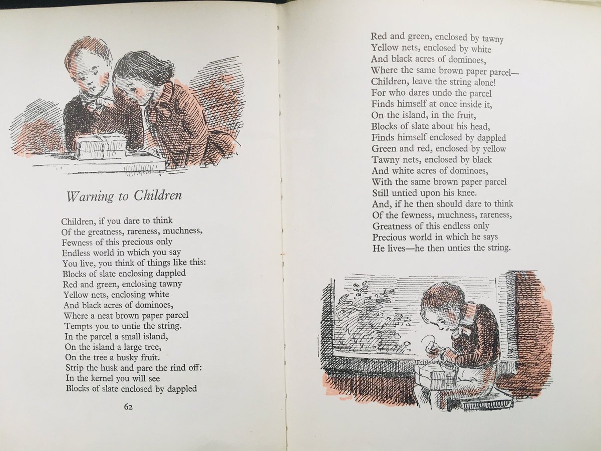 mooseandmouse's tweet photo. Today’s #DailyPoemPicture features dream team of poet Robert Graves illustrated by Ardizzone at the height of his powers. #RobertGraves #EdwardArdizzone #ChildrensPoetry https://t.co/J1TJzM62Sd